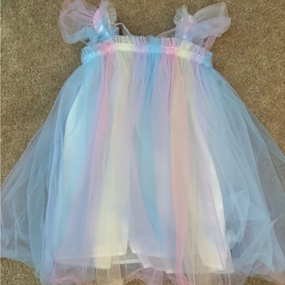 Pastel Rainbow Tulle Fairy Dress